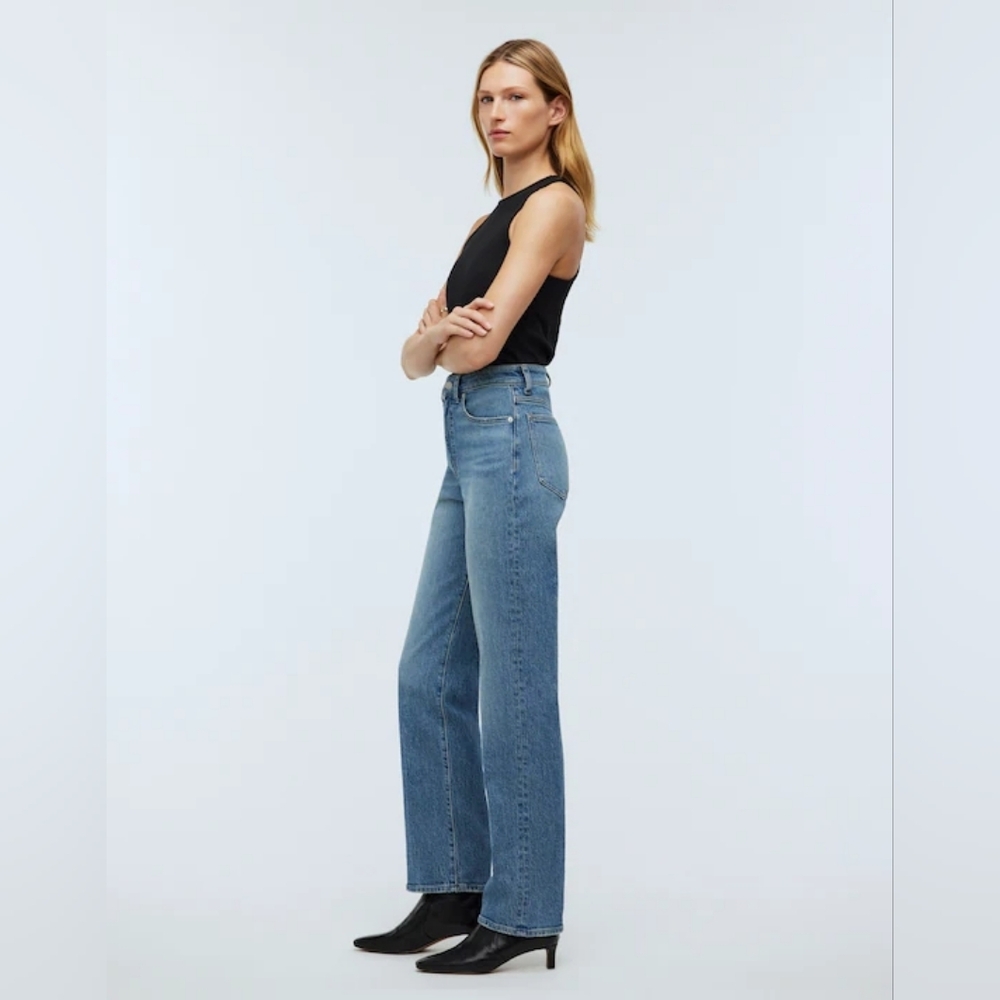 Madewell 90s Straight Jean Womens 24 Petite Rondell Wash High Rise Straight Leg